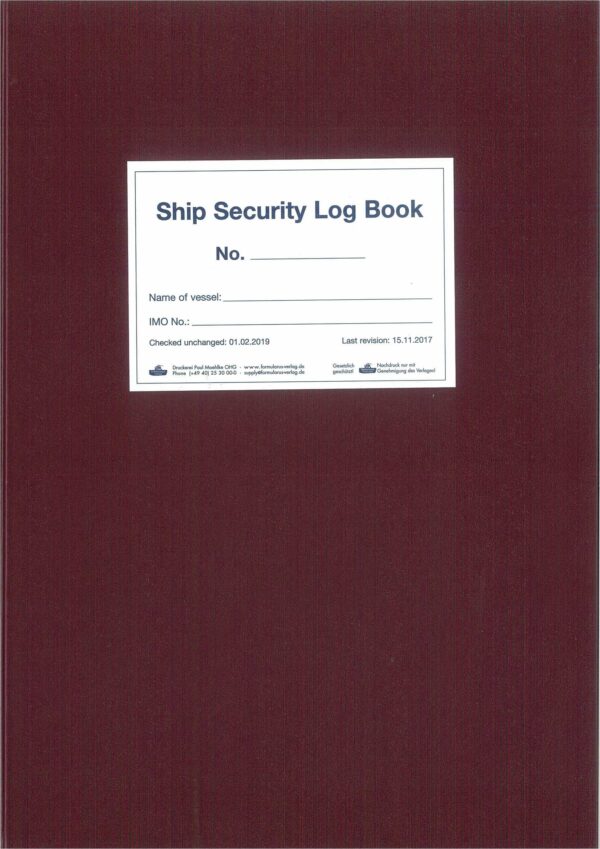 Ship Security Log Book 英文 紅皮