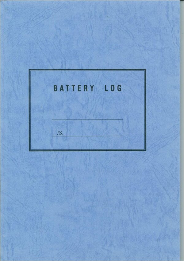 電池使用記錄簿 BATTERY LOG BOOK
