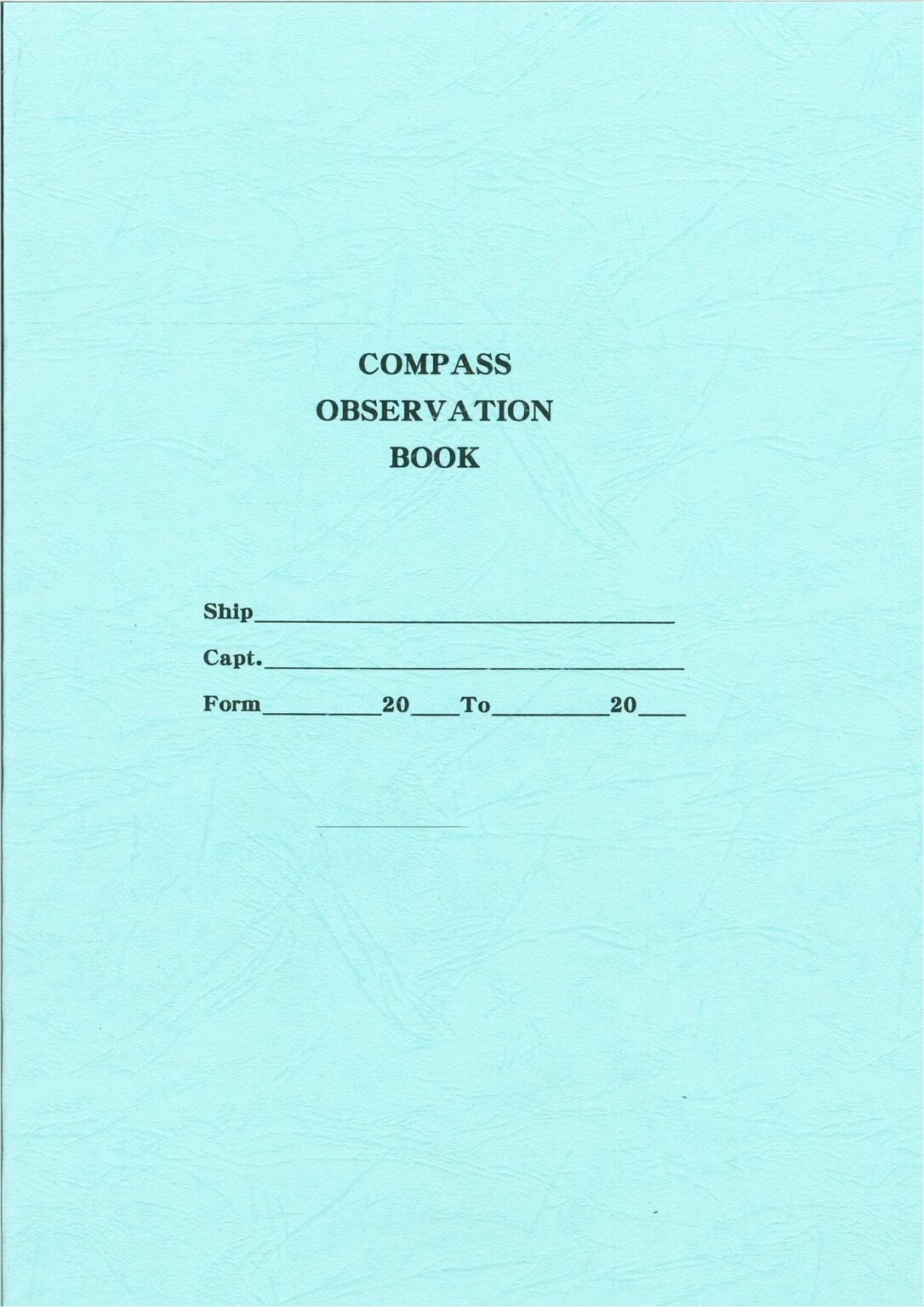 羅經記錄簿(COMPASS OBSERVATION BOOK) | 弘運海技有限公司