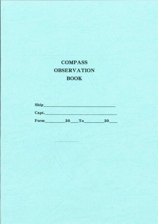羅經記錄簿(COMPASS OBSERVATION BOOK) | 弘運海技有限公司