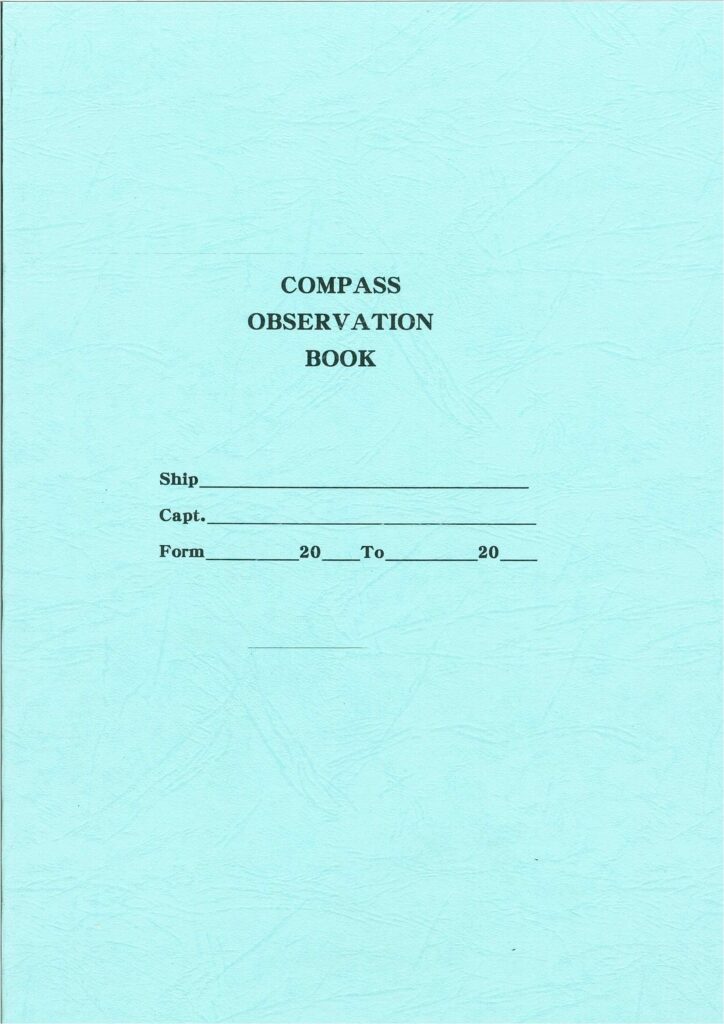 羅經記錄簿(COMPASS OBSERVATION BOOK) | 弘運海技有限公司